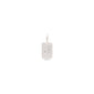 Silver-plated CHARM crystal J pendant with diamonds on a satin matt finish, ideal for bracelets or necklaces. Simple, minimalist design for personal expression.