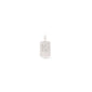 Silver-plated CHARM crystal K pendant with a minimalist design, featuring a satin matt finish and sparkling crystal stones. Ideal for bracelets or necklaces.