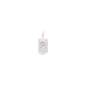 Silver-plated CHARM crystal P pendant featuring a minimalist design with a central diamond, perfect for personalizing bracelets or necklaces.