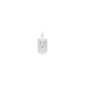 Silver-plated CHARM crystal U pendant featuring a minimalist design with sparkling stones, ideal for personal expression.