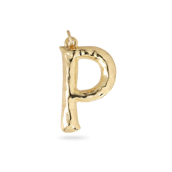 CHARM big P pendant, gold-plated