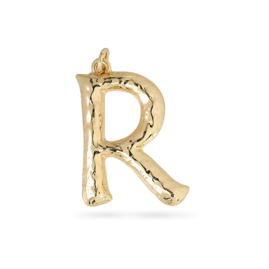 CHARM big R pendant, gold-plated