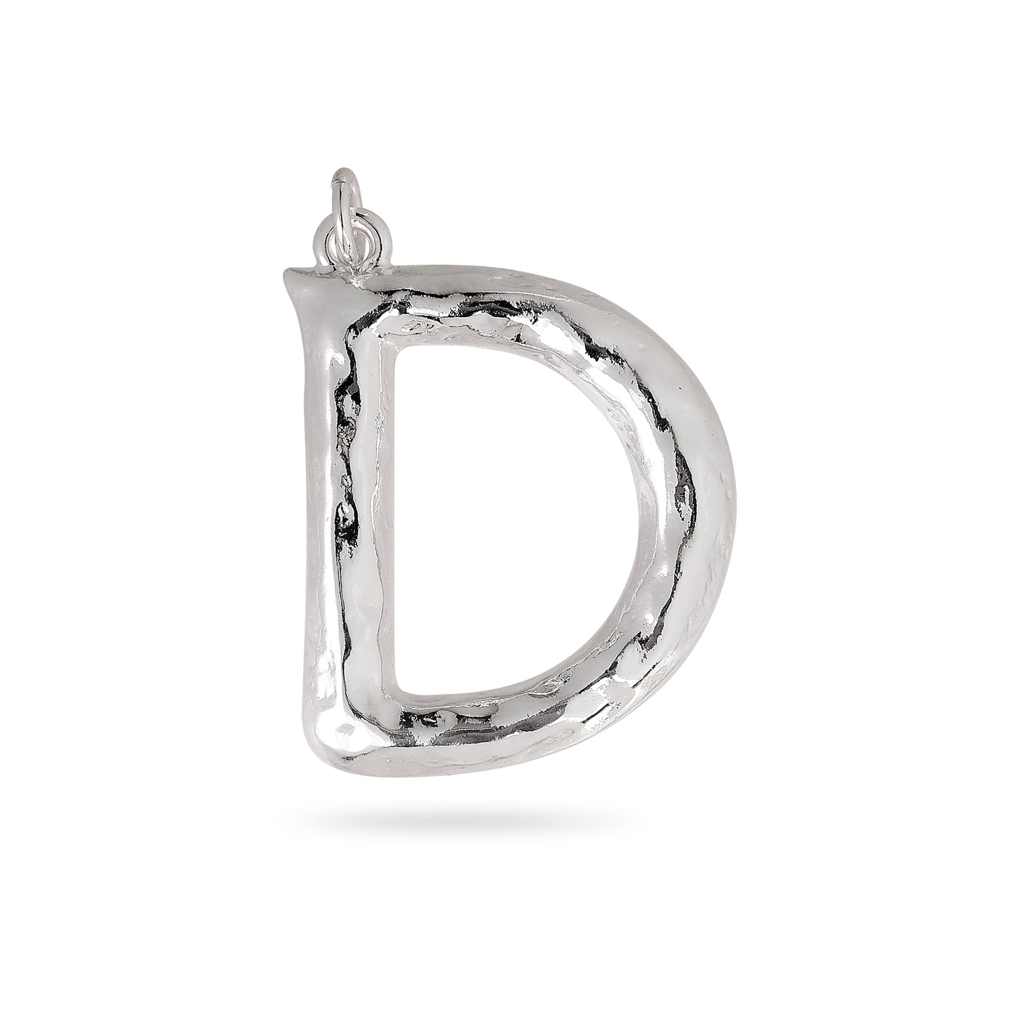 CHARM big D pendant, silver-plated