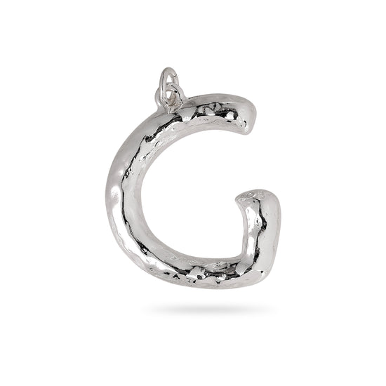 CHARM big G pendant, silver-plated