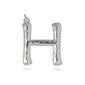 CHARM big H pendant, silver-plated
