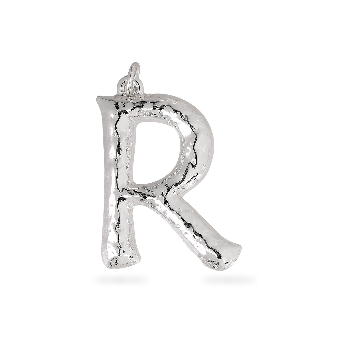 CHARM big R pendant, silver-plated