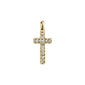 CHARM recycled crystal cross pendant gold-plated