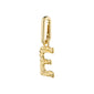 CHARM recycled pendant E, gold-plated