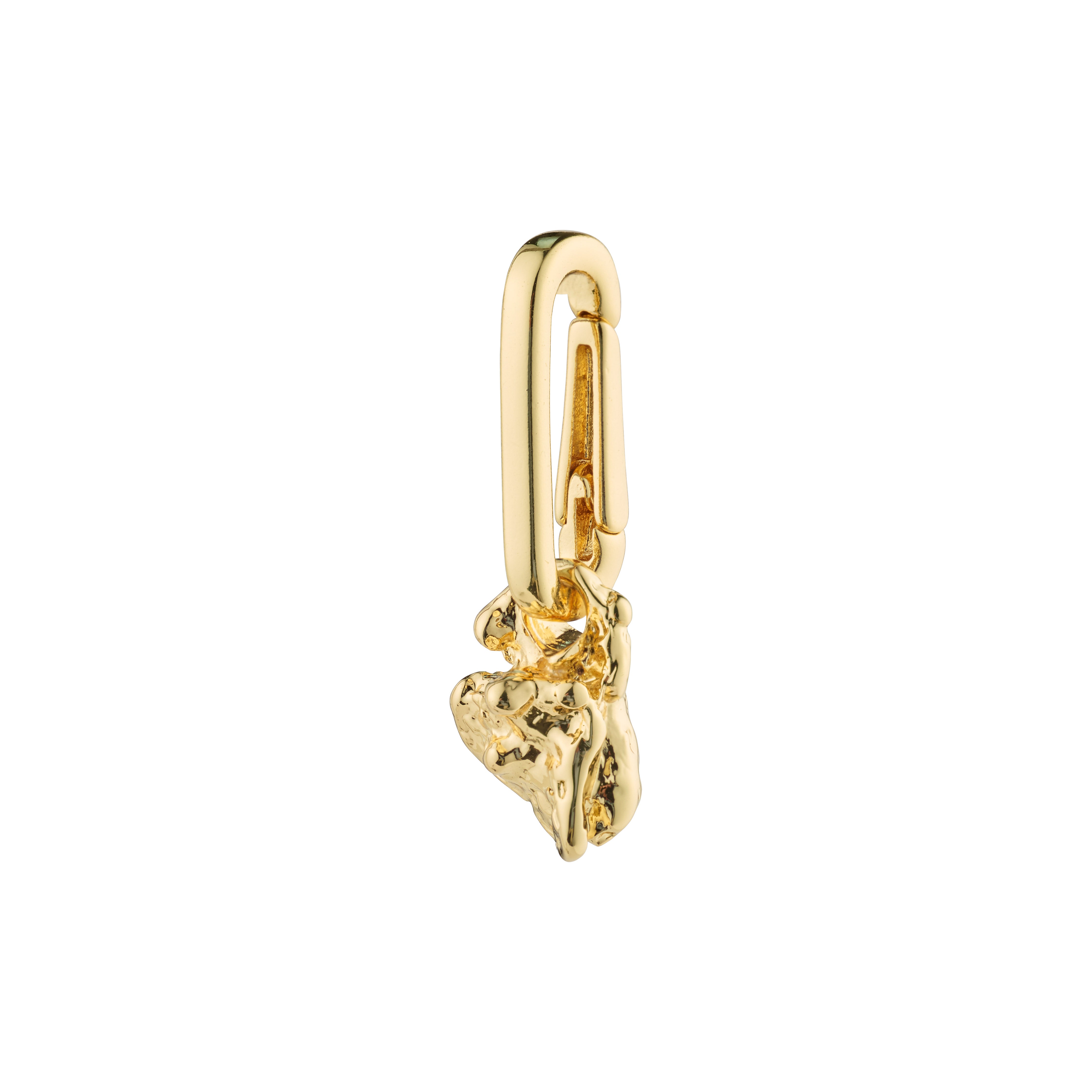 Gold-plated CHARM stone pendant by Pilgrim, featuring a heart-shaped design. Perfect for adding a personalized touch to your style with recycled materials.