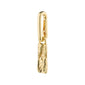 Gold-plated CHARM tag pendant with rustic design, ideal for personalizing style with a chunky chain or leather cord. Made from 99% recycled material.