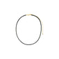 CHARM leather cord necklace, black/gold-plated, featuring an adjustable black leather cord with a gold-plated extension chain, ideal for customizing with charms.