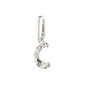 Silver-plated CHARM pendant C by Pilgrim, featuring a rustic letter design, perfect for personalizing with a chain or cord. Made from 99% recycled material.