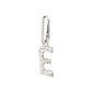 Silver-plated CHARM pendant E with a rustic design, perfect for personalizing your style. Made from 99% recycled materials for an eco-friendly choice.