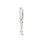 Silver-plated CHARM pendant I, featuring a rustic letter design, perfect for personalizing with a chain or cord. Made from 99% recycled material.