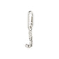 Silver-plated CHARM pendant J with a face design, ideal for personalized styling. Made from 99% recycled material, reflecting Pilgrim's commitment to sustainable fashion.