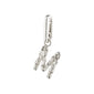 Silver-plated CHARM pendant M by Pilgrim, featuring a rustic design for personalized styling. Crafted from 99% recycled materials, ideal for unique statement chains.