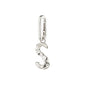 Silver-plated CHARM pendant 'S' from Pilgrim, showcasing a rustic design perfect for personalized styling with chains or cords, crafted from 99% recycled material.