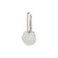 Silver-plated CHARM coin pendant with a rustic design and silver chain, perfect for personalized styling. Made from 99% recycled materials by Pilgrim.