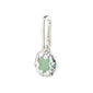 CHARM recycled natural pendant, green/silver-plated