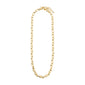 CHARM necklace gold-plated features a flowing cable chain design with an adjustable T-bar clasp, perfect for adding charms, and made from 99% recycled materials.