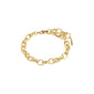 CHARM bracelet gold-plated with a cable chain design, ideal for adding charms and stacking, made from 97% recycled material, showcased on a white background.