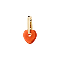 CHARM Achat Herzanhänger vergoldet