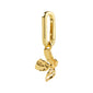 CHARM flower pendant, gold-plated: A hinged hoop with a sculpted flower charm, perfect for a boho vibe on bracelets, chains, or bags.