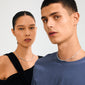 Two young adults wear the CHARM choker silver-plated necklaces, showcasing a minimalist design perfect for personalization with charms.