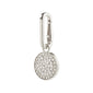Silver-plated CHARM crystal coin pendant by Pilgrim, featuring Preciosa crystals. Ideal for personalizing accessories like chokers or phone covers, crafted from recycled materials for sustainable style.