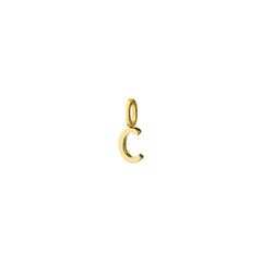 C pendant, gold-plated