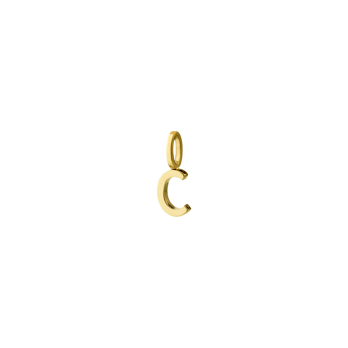 C pendant, gold-plated