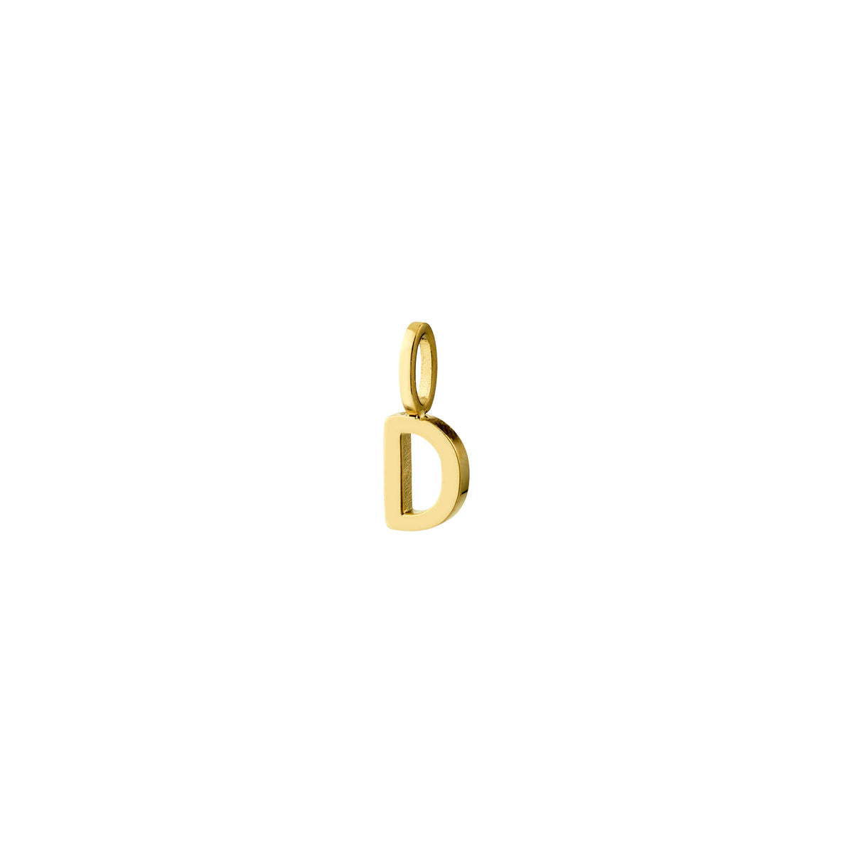 D pendant, gold-plated