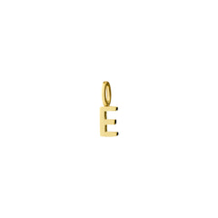 E pendant, gold-plated