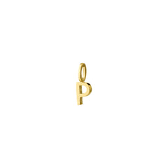 P pendant, gold-plated