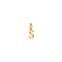 S pendant, gold-plated