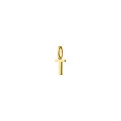 T pendant, gold-plated