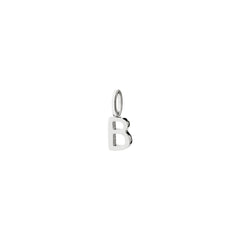 B pendant, silver-plated