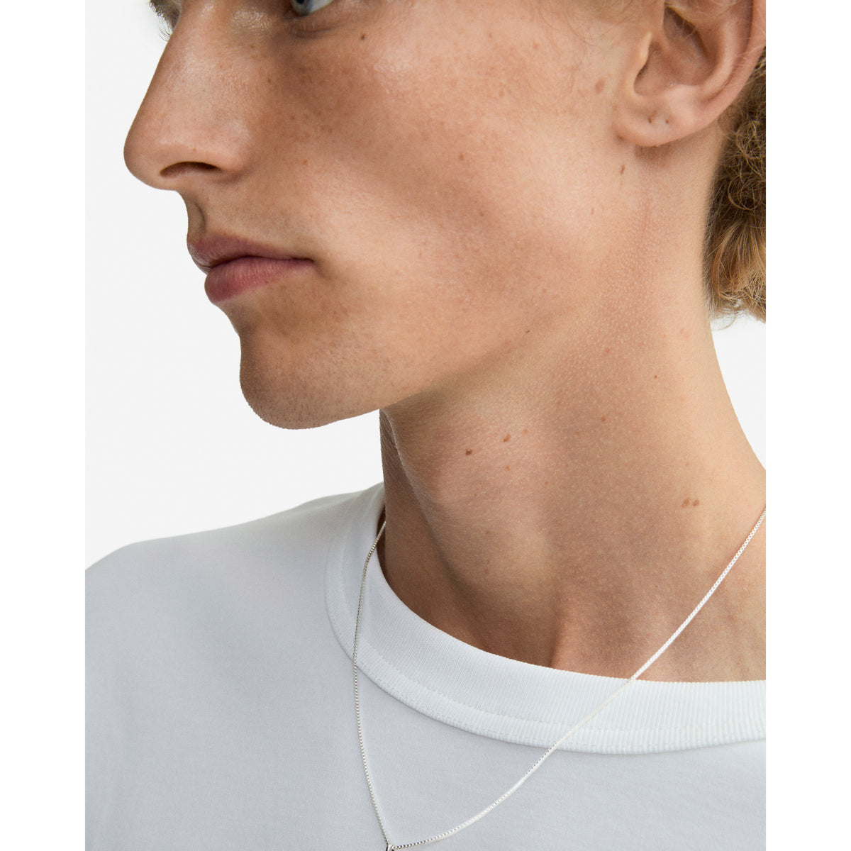 E pendant, silver-plated