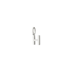 H pendant, silver-plated