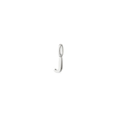 J pendant, silver-plated