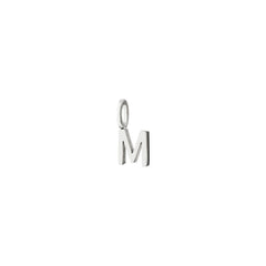 M pendant, silver-plated