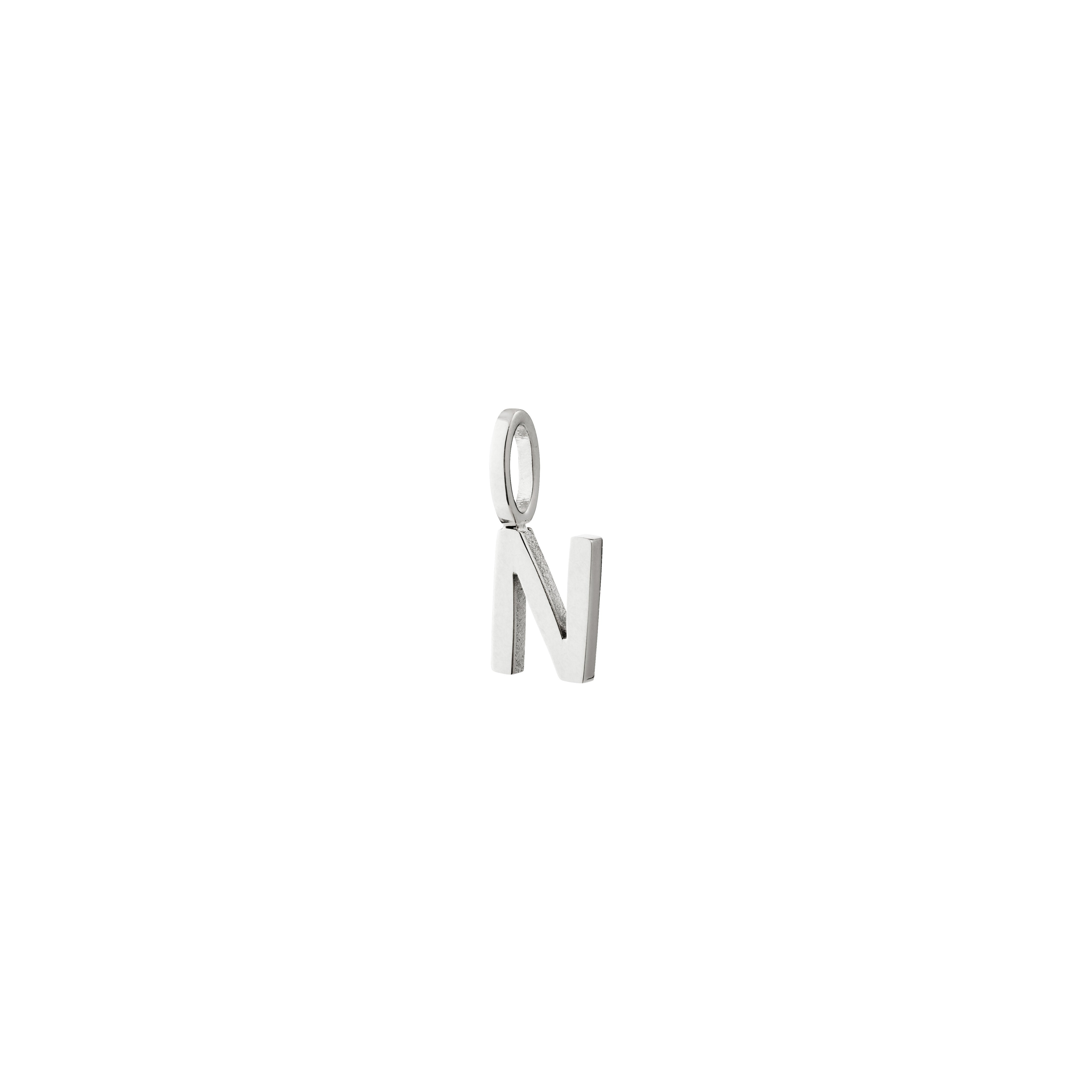 N Anhänger, versilbert
