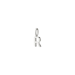 R pendant, silver-plated