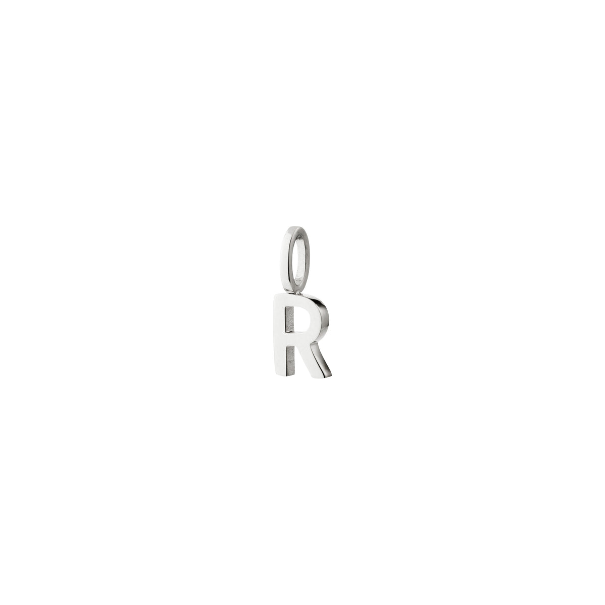 R pendant, silver-plated