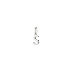 S pendant, silver-plated