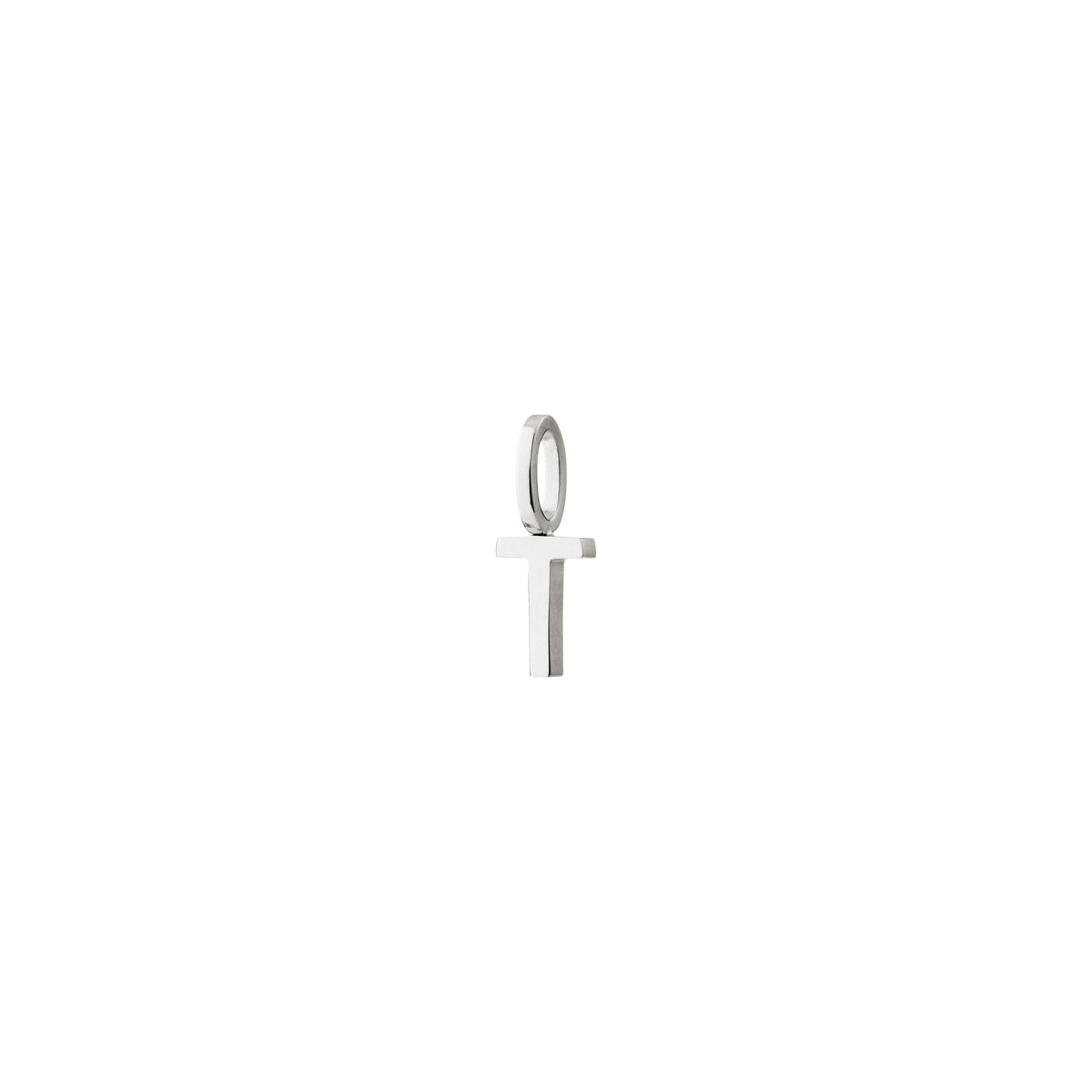 T pendant, silver-plated