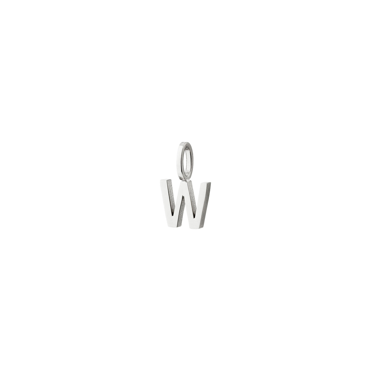 W pendant, silver-plated