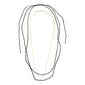 Silver-plated chain and black cotton cord necklace set for personalized styling; features the Pilgrim CHARM 2-in-1, ideal for creating a unique, boho-luxe look.