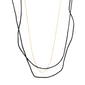 CHARM necklace 2-in-1 set featuring a silver-plated ball chain and a black cotton cord, designed for personalized styling with charms and varied wear.