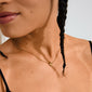 Gold-plated CHARM mini heart pendant with rustic design and sparkling Preciosa crystals, perfect for necklaces or bracelets. Made from 85% recycled, waterproof materials.